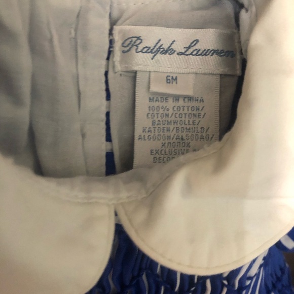 Ralph Lauren Smocked Blue Shirt Dress w/ Bloomers, baby girl size 6 months - Picture 6 of 6